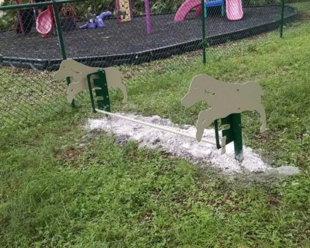 dog park equipment installation